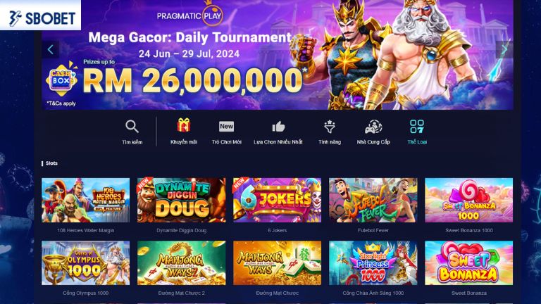 Slot Sbobet: đẳng cấp, nhiều thay đổi