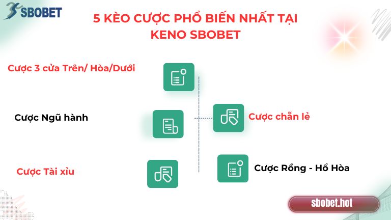 5 loại kèo cược Keno phổ biến nhất dành cho game thủ