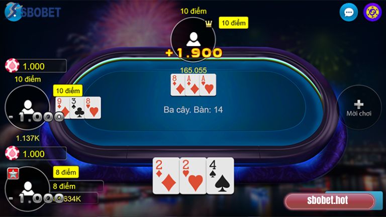 Ba cây là game đánh bài quen thuộc của người Việt