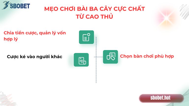 Mẹo chơi bài ba cây cực chất từ cao thủ